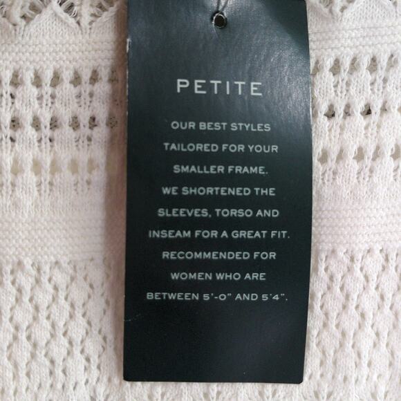 Lauren Ralph Lauren Dress Womens Petite M Cream Crochet Sleeveless Stretch New - Picture 5 of 10